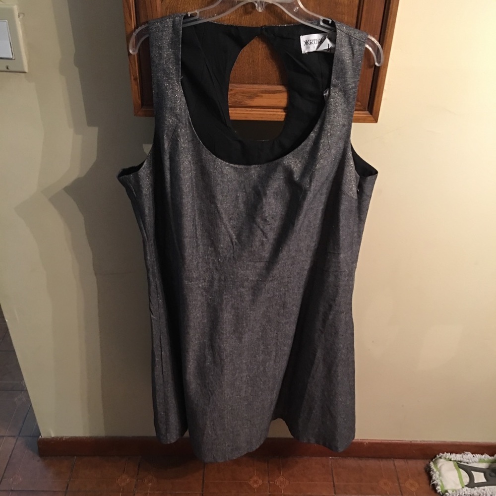 Shimmer gray dress from Kardashian’s collection